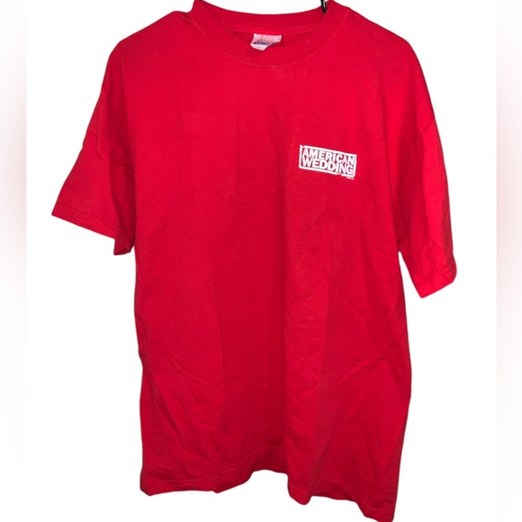 Vintage 2003 American Wedding  Movie Graphic T-Shirt Size Large Promo With DVD - Picture 1 of 4